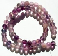 16 inch strand of 8mm Round Rainbow Fluorite Beads